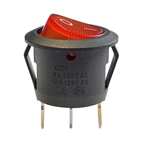 KCD1 Wippschalter 250V 10A Rot 3Pin LED Schalter (1/4)