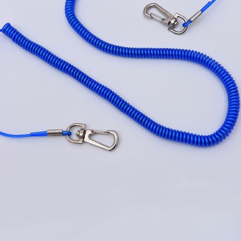 m langes Sicherheitsseil mit Schnellverschluss und Schnalle für Outdoor-Aktivitäten wie Angeln und Bergsteigen (Blau) (1/5)