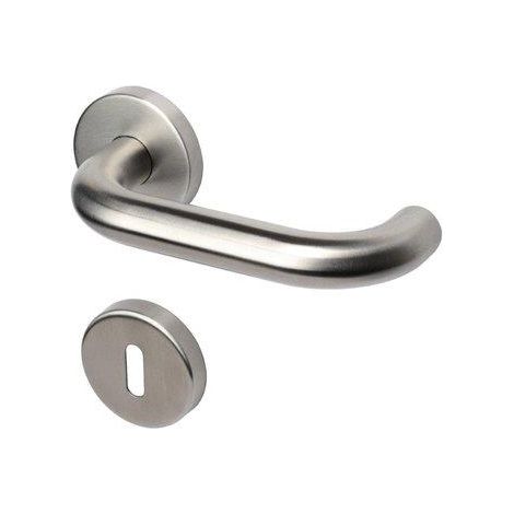 MANIGLIA OLARIX ROSETTA FORO PATENT COTTALI - ACCIAIO INOX SATINATO CF=PZ 2- 1 confezioni