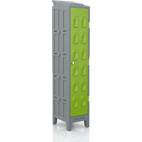 PROVOST - Vestiaire industriel en PEHD vert - Armoire de rangement résistante pour environnement humide et agroalimentaire