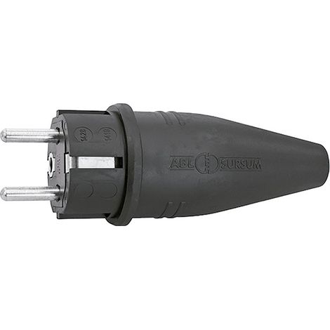 PRISE IND CAOUTCHOUC TT 16A IP44 NOIR - 4,8 MM
