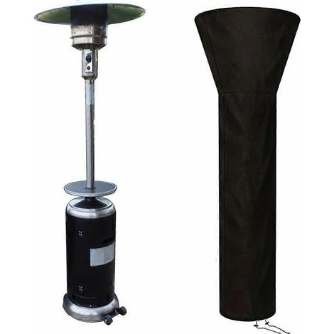 Housse de protection verticale pour poêle de jardin, en tissu Oxford, résistante à la poussière et à l'eau, pour poêle électrique, imperméable et résistante à la pluie, 210D noir, 226x (1/5)