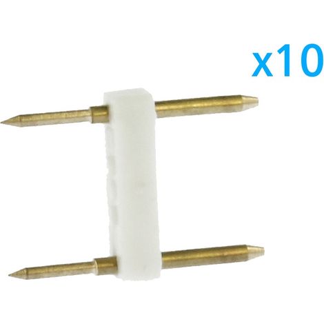 X10 Spina 2 Pin Passo 13,5mm per Connessione Striscia Led Mono 220V con Alimentatore (1/3)