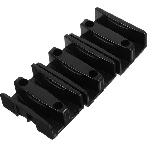 Guides pour porte de douche coulissante, lot 3, noirs, base (1/5)