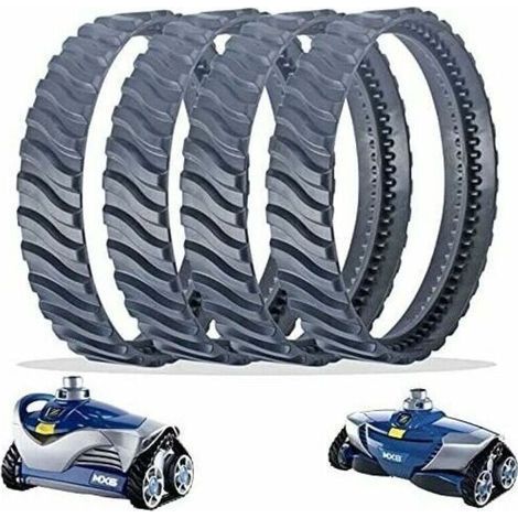 Chenilles de Remplacement Noires pour Nettoyeur Piscine Zodiac MX6/MX8 Modèle R0526100 Caoutchouc Durable (1/5)
