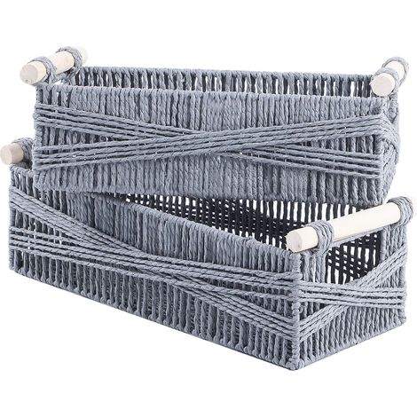 Panier Rangement, Cube Tressé Osier adapté Casiers de Salle de Bain (1/5)