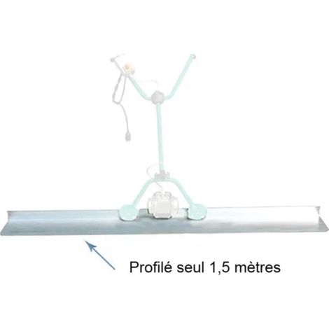 Profilé aluminium 1.5 M pour règle vibrante IMER (1/2)