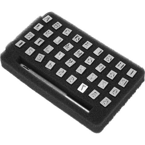 Locherset für Leder, Alphabet und Zahlen, Stempelset (6,5 mm) (1/5)