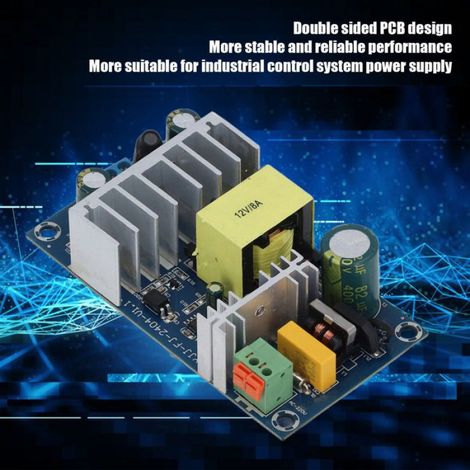 Module Alimentation Ac Dc - 12 V 8 A 100 W - 85-265 V Ac Entrée Universelle - Pour Système De Contrôle Industriel - 1 Pièce (1/5)