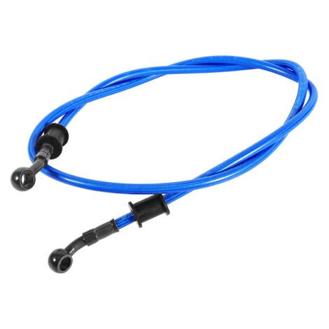 Blauer, ummantelter Brems- und Kupplungsölschlauch aus Edelstahl für Motorräder, 50 cm (1/4)