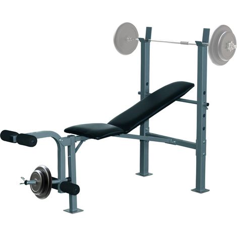 Banc de musculation à hauteur réglable, banc multifonctionnel pour la musculation, appareil de fitness complet avec dossier réglable, capacité de charge de 200 kg, 165 x 68 x 114 cm (1/5)