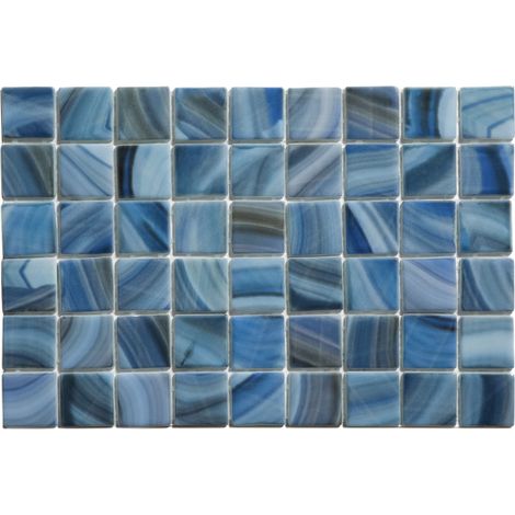 Ilcom mosaico in vetro pressato per piscine, bagni e saune 31.5cm x 47.7cm (0.15m²) - Modena Rio pool (1/5)
