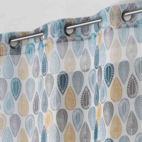 Voilage a oeillets 140 x 240 cm Palpito blanc (1/3)