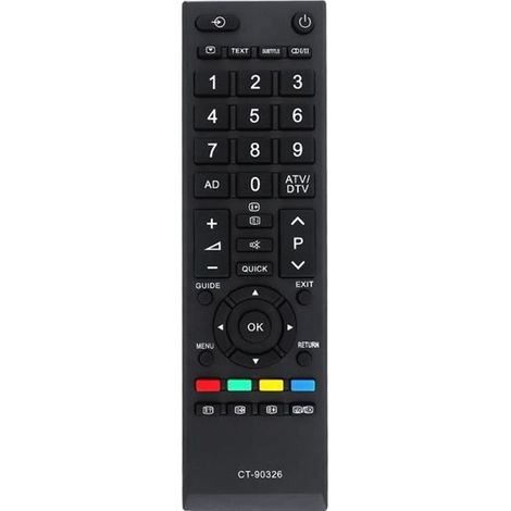 TOSHIBA Télécommande TV avec 433 MHz et longue distance de transmission pour TOSHIBA CT-90326 / CT-90380 / CT-90336 / CT-90351