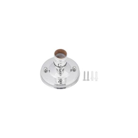 Lámpara colgante industrial vintage con casquillo E26/E27, portalámparas de rosca, color plata - Crezuo (1/4)