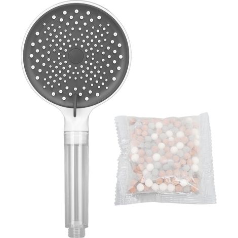 Pommeau de douche à main ABS haute pression 3 fonctions, pomme de douche de remplacement pour salle de bain blanche (1/5)