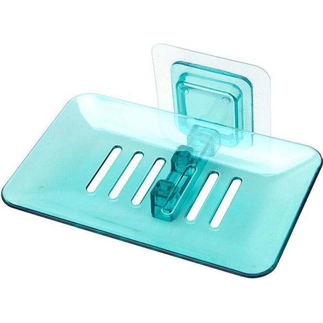 Plateau porte-savons cascade pour salle de bain, avec ventouses, rangement vert (1/5)