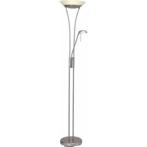 Brilliant LED Deckenfluter mit Lesearm 180 cm Finn weiß (1/5)