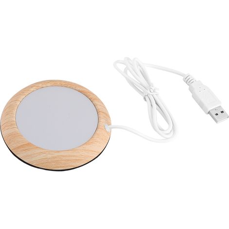 Chauffe-tasse USB en bois clair : Gardez votre boisson chaude (1/5)