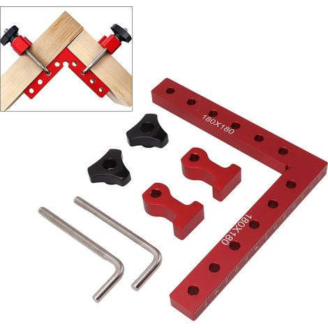 Règle de positionnement à 90 degrés, équerre de menuiserie, pince de fixation d'assemblage de planches, pince de cadre photo, équerre en alliage d'aluminium, style 5 (1/5)