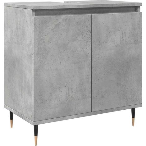 Maison Exclusive - Badschrank Betongrau 58 x 33 x 60 cm Holzwerks