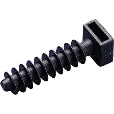 TRU COMPONENTS TC-CHR6203 Kabelhalter 1593021 Bündel-Ø-Bereich 10 mm (max) mit Lamellenfuß Schwarz (1/2)