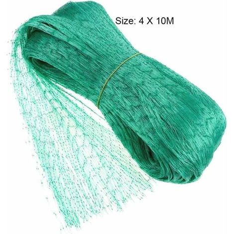 Filet anti-oiseaux, 4 x 10 m, filet de jardin en nylon, filet de protection pour plantes, fleurs et légumes (1/5)