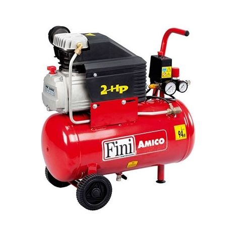 COMPRESSORE ARIA 50 LT litri FINI AMICO 50 8 BAR 2 HP MK2400 CARRELLATO (1/10)
