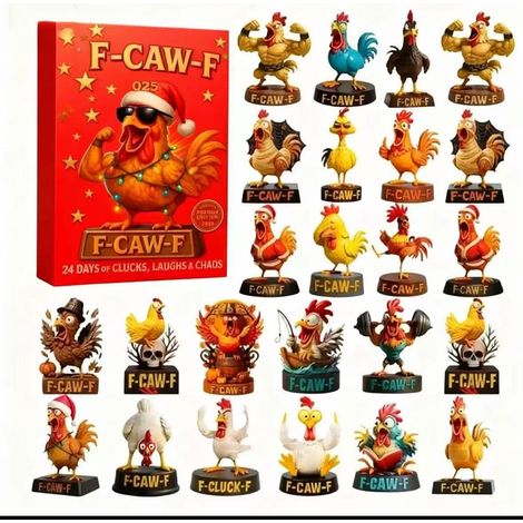 2025 Advent Calendar Chicken Christmas Countdown Advent Calendar Blind Box - C -
