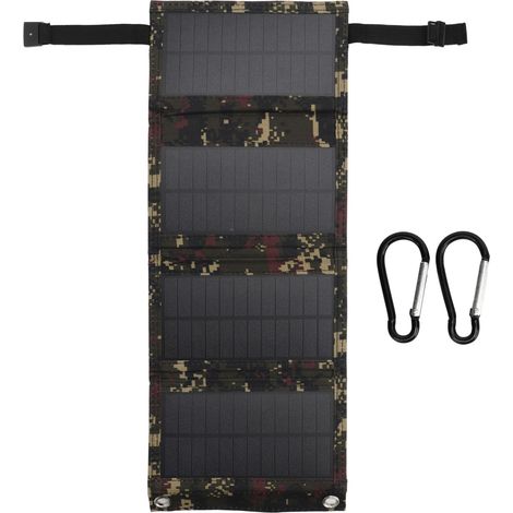 Ortviai Panneau Solaire Pliable 20 W, 5 V, Silicium Monocristallin, USB pour Camping et Activités Extérieures (1/5)