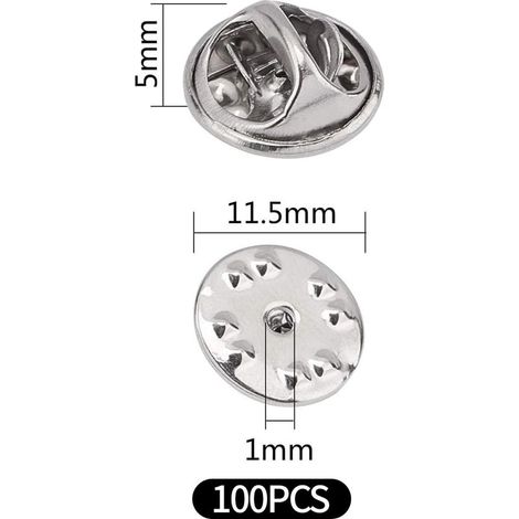 Packung mit 100 Metall-Stiftkappenhaltern – Ersatz-Stifthalter für Bastelarbeiten – Silber (1/5)