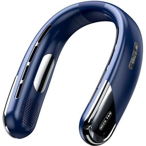Ventilateur De Cou - USB-C Rechargeable - 5 Vitesses - Batterie 2400 mAh - Pour Sport Et Extérieur - 1 Pièce (1/5)