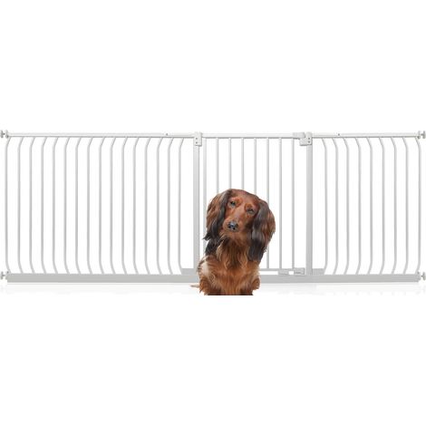 Bettacare Elite Pressure Dog Gate, 234cm - 243cm, Matt White, Pressure Fit Pet Gate for Dog and Puppy