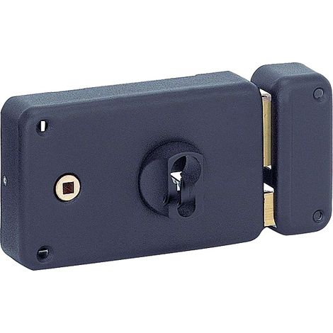 THIRARD - Boitier de serrure horizontale en applique double entrée pour porte d'entrée, droite, axe 60mm, 140x88mm, noir - THIRARD (1/4)