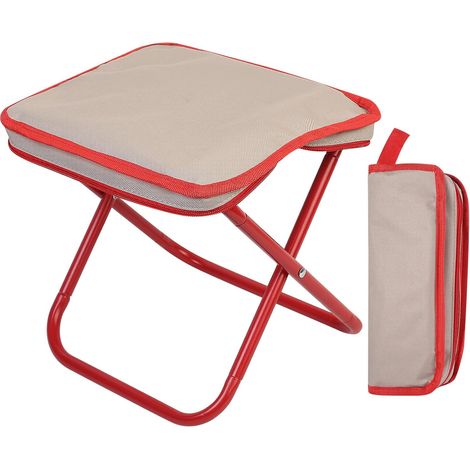 Tabouret de Camping Pliable, Portable et Pliable, Hauteur 25 cm, Petit Tabouret léger et Pliable, idéal pour Les Voyages, la randonnée, Le Jardin, la Plage ou la pêche. (1/5)
