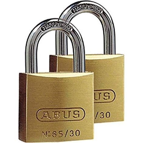 ABUS 35119 65/30 Set di 2 lucchetti in ottone 30 mm (1/4)