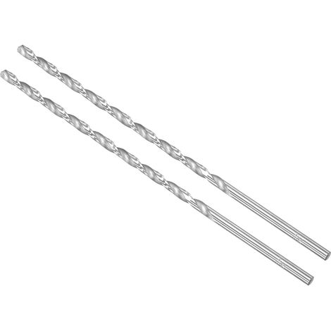 Forets Hélicoïdaux Extra Longs en Acier Rapide, 5,5mm Diamètre 200mm Longueur, Foret Hélicoïdal Droit – (Applications : pour Métal, Bois, Plastique, Aluminium), 2 Pièces (1/5)