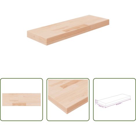 Rangement supplémentaire - Panneau d'étagère 60x20x4 cm Bois de chêne massif non traité (1/5)