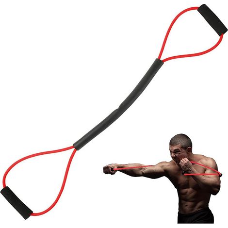 Cuerda de resistencia para boxeo, cuerda de entrenamiento para resistencia y potencia de golpeo, 1 pieza, roja (1/3)