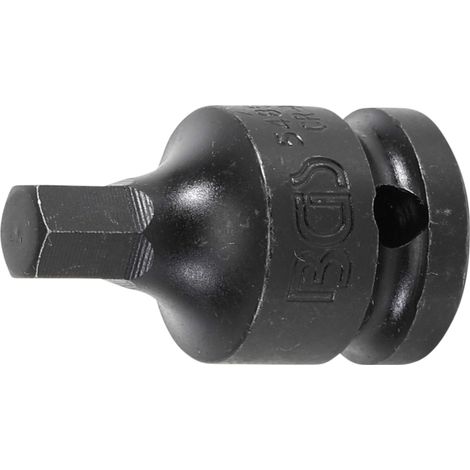BGS Embout de force entraînement carré femelle 12,5 mm (1/2") hexagone femelle 9 mm - 5485-9