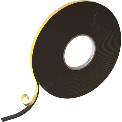 Bande d'étanchéité autocollante en EPDM (10 m, 10 mm x 3 mm) – Joint en caoutchouc pour fenêtres et portes – Protection contre le froid (1/2)