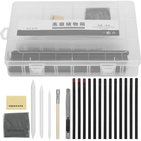 21Pcs Sketch Pencil Set for Art Students Painting Artist Kit with Eraser Carrying Case (1/5)