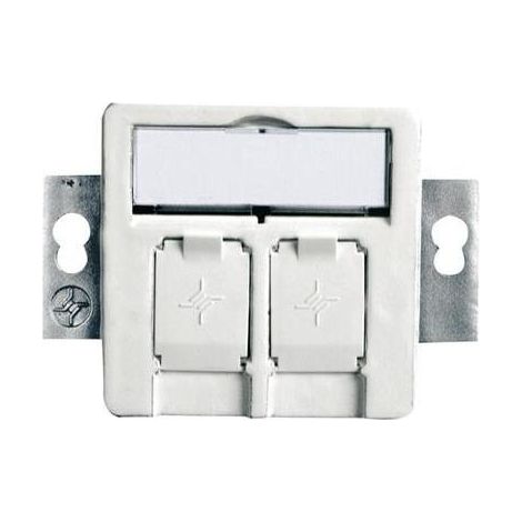 Insert module 50x50, 2 casiers encastré/50 blanc alpin, 1 piece BG