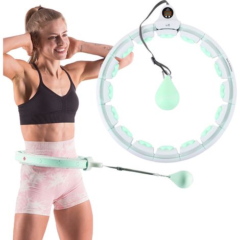 Hula Hoop verde con peso y contador (1/5)