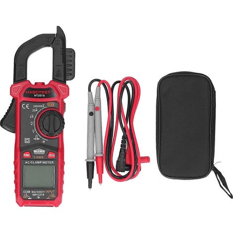 Digitales Zangenmultimeter mit LCD-Bildschirm, berührungsloser Wechsel- und Gleichstrom-Spannungs-, Strom- und Widerstandsmesser HT207A