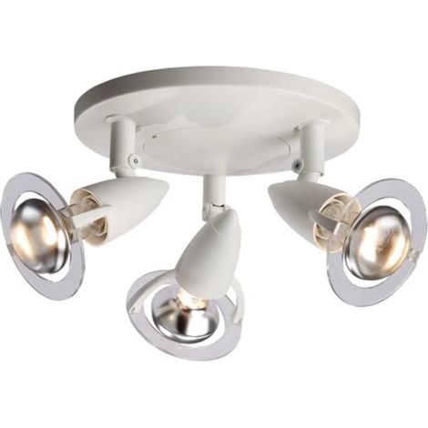 PALES Plafoniera policarbonato bianco con disco