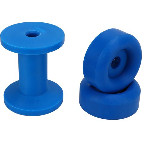 Lot de 3 rouleaux de quille bleus en PVC pour remorque de bateau, butée d'étrave, résistants à l'usure, étanches, protection robuste. (1/5)