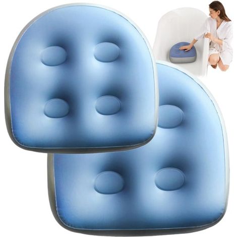 Seggiolino gonfiabile per bambini in 2 pezzi, cuscino gonfiabile, 4 ventose, cuscino per sedile gonfiabile, in PVC per vasche idromassaggio e piscine, morbido e confortevole. (1/5)