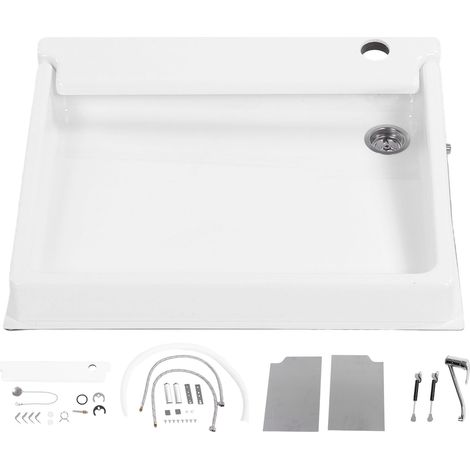 RV Acrylique Évier Pliant Blanc Pliable Salle De Bain Lavabo avec Robinet pour Bateau Yacht Camping Véhicule (1/5)