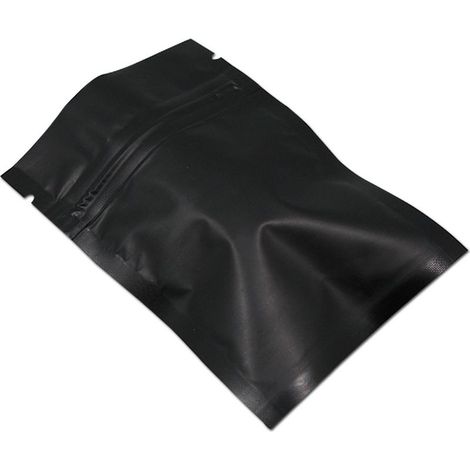 100 Stück Aluminiumfolien-Verpackungsbeutel, flache Mylar-Kaffeeaufbewahrungsbeutel mit Reißverschluss (10 x 15 cm (3,9 x 5,9 Zoll), Schwarz) (1/5)